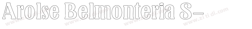 Arolse Belmonteria S字体转换